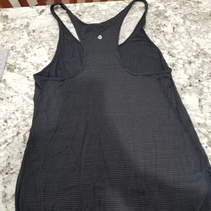 Lululemon Tank Black Gold Pinstripe